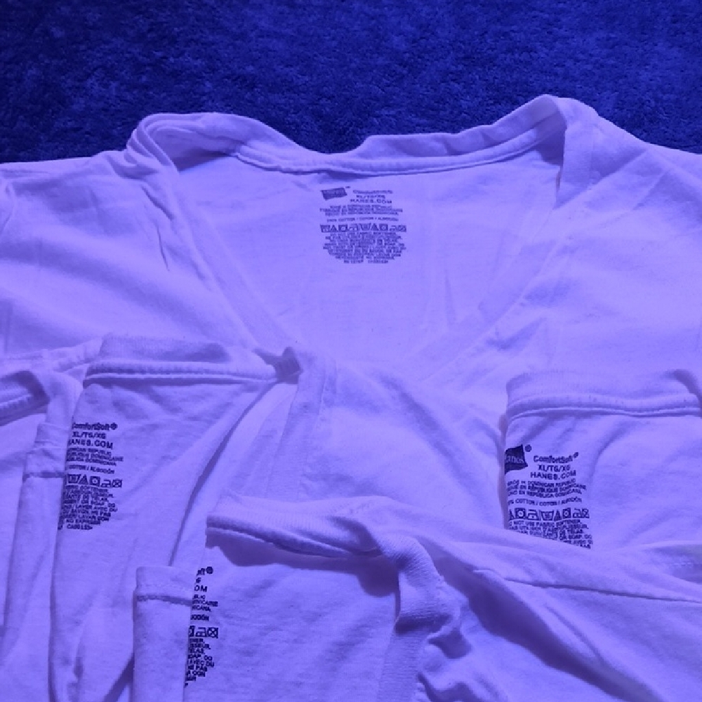 White V-Neck T-Shirts